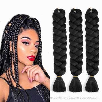 Hot Sale Expression Braid Hair Attachment 82inch 165g Jumbo Synthetic Braiding Hair Bundles Hot Water Suppliers for Braids